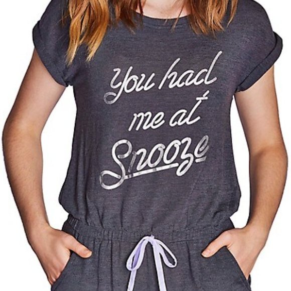 NWT - Sleep Riot "You Had Me At Snooze" Jumpsuit - Picture 2 of 10